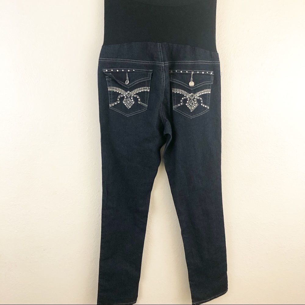 Bella Vida Blue Maternity Pants Jeans size L - Picture 5 of 6
